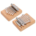 Miniatyrbilde 11 av 11: Tommelpiano 8 Tangenter Mini Bøk Kalimba Bærbar Finger Spilleinstrument med Lanyard