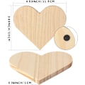 Miniatyrbillede 2 af 7: 24 Ubehandlede Træ Underkopper, GOH DODD 4 Tommer Træ Hjerte Blanke Underkopper DIY Håndværkssæt til Fars Dag, Mors Dag, Bryllup