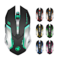 Miniatyrbillede 1 af 5: 2,4G computermus med 4-niveau justerbar DPI, trådløs gamingmus med syv farver af åndedrætslys, ergonomisk design