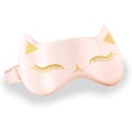 Miniatyrbillede 1 af 5: Katteøje Maske Naturlig Silke Søvnmaske Sød Blød og Behagelig Øjenmaske til Sovning (Pink)