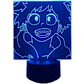 Miniatyrbillede 1 af 7: 3D Illusion Lampe Anime Led Natlampe Midoriya Izuku Figur Børns Soveværelse Sengebord Natlampe Barn Fødselsdag Julegave (16 Farver med Fjernbetjening)