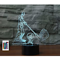 Miniatyrbillede 1 af 8: WJ 3D Play Golf Fjernbetjening 16 Farve Natlys Illusion Akryl LED Bordlampe Sengelampe Børns Soveværelse Skrivebord Dekoration Fødselsdagsgaver Legetøj til Børn