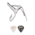 Miniatyrbillede 2 af 11: Guitar Capo Legering Hurtig Toneændring Bærbar Instrument Tilbehør til Spil Performance Sølv