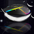 Miniatyrbillede 2 af 4: Gaming-mus, kablet ergonomisk gaming-mus med 6 programmerbare knapper, til Windows PC-gamere (sort)