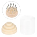 Miniatyrbillede 4 af 11: 48 huller neglepoleringshoved displayholder stativ negle slibehoved opbevaringsboks manicure værktøj beigeMTJ-3/beige