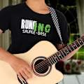 Miniatyrbild 2 av 11: Justerbar nylon gitarr axelrem för folk gitarr elgitarrer (svart + vit)