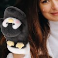 Miniatyrbild 6 av 7: Plush Capybara-Vantar, Vintervantar Capybara Plush | Vantar för Kallt Väder, Vindtäta Cykelvantar, Pingvinvantar för Körning