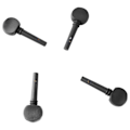 Miniatyrbillede 2 af 11: 4 stk. Violin Tuning Peg Bærbar Fint Udseende Træ Violin Peg Udskiftning Sort M00591