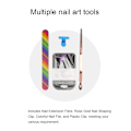 Miniatyrbild 7 av 11: Nagelförlängningskit, nagelpoleringsfil, nagelförlängningsfiber, nagelkonstverktyg, blå