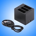 Miniatyrbild 9 av 10: Black Rapid Laddningsbar 3-kanals Batteriladdare 3 i 1 Set Laddare För Gopro Hero 5