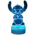Miniatyrbillede 1 af 8: Smuk Stitch 3D LED-nattelys, tegneserie Lilo & Stitch bordlampe, pigers skrivebordslampe, baby soveværelse sovende nattelampe, sengebordslampe, fødselsdagslys