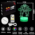 Miniatyrbilde 3 av 7: Hulk leker for gutter, WJ 3D illusjonslampe gaver til romdekorasjon barnehage, kule Marvel leker bursdagsgaver og 7 farger skiftende leker for gutter eller barn (A) Hulken