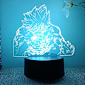 Miniatyrbillede 4 af 7: WJ Gray Fullbuster 3D LED-lampe til soveværelse Mange nattelys Anime-figur Værelsesindretning Gave 3D Illusion-lampe Goblins svans
