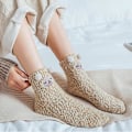 Miniatyrbilde 4 av 5: Dame Fuzzy Sokker Koselig Myk Vintervarme Toppsokker Mikrofiber Myke Hjemmesokker, 03