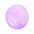 Miniatyrbillede 1 af 2: 1 stk. Professionel neglebillede stempling rund plade manicure polering print skabelon stil 5#