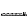 Miniatyrbillede 3 af 11: Blød silikone keyboard klaverrulle foldbar bærbar 61-tasters sort hvid med højttaler
