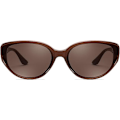 Miniatyrbillede 3 af 5: Ovale Katteøje Solbriller til Kvinder Vintage 90'er Y2K Stil Trendy Søde Solbriller B0228 Brown Frame & Tea Lens