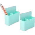 Miniatyrbillede 1 af 5: Magnetisk penneholder til køleskab, skab eller whiteboard (mint, 2-pak)