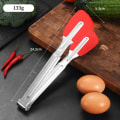 Miniatyrbilde 2 av 4: Kjøkkentenger for matlaging, med silikonvarmebestandige non-stick-spisser Kjøkkentenger, Stållåsing Kjøkkentenger for matlaging, 9'' (Rød)