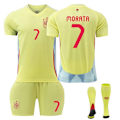 Miniatyrbillede 1 af 6: Spanien udebanetrøje (MORATA #7) 2024-2025 Mænds Guld L No.7