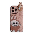 Pikkukuva 1 / 3: labubv 3D-hahmokännykkäkotelo: Pupujussimalli jalustalla, sopii iPhone 11–26 -sarjoihin ja niin edelleen (ruskea) brown iPhone13pro