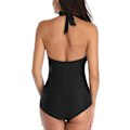 Miniatyrbillede 3 af 7: Maternity badedragt i ét stykke med V-hals, graviditetsbadetøj, halter-maternity-bikini, sort, 2XL