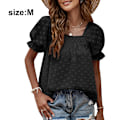 Miniatyrbild 2 av 6: Chiffon Jacquard Kvadratisk Hals Topp M