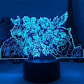 Miniatyrbillede 2 af 7: WJ 3D Led Illusion Lampe Anime Natlampe til Børneværelse Dekoration 7 Farve Touch/Fjernbetjening 16 Farver Skiftende USB Skrivebordslamper