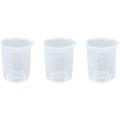 Pikkukuva 1 / 6: Keittiön PP-mittakupit, tieteelliset muoviset mittapullot, läpinäkyvät 250 ml - 300 ml, keittiön ruoanlaittoon (3-osainen sarja)
