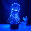 Miniatyrbilde 3 av 6: JUSTUP 3D nattlys Anime-figur  3D illusjonslampe Fjernkontroll for barneromsdekor --- Svart sete