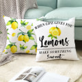 Miniatyrbild 4 av 6: Citron Fall Kuddfodral Gult Citrontryck Kudde Mjuk Modern Bondgård  för Sovrum Soffa Vardagsrum 18 x 18 Tum (Citron 2)