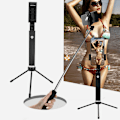 Miniatyrbild 5 av 11: 2 i 1 Bärbar 360° Rotation Bluetooth Selfie Stick Skrivbordsstativ med Spegel