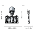 Pikkukuva 2 / 5: (1 paketti) Halloween-pyyhin Tarra Irrotettava auton takalasin pyyhin Tarra Auton tarra koristelu (Rock Skull pyyhin)