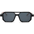 Pikkukuva 2 / 5: Vintage Neliömäiset 70-luvun Aviator-aurinkolasit Naisille Miehille Retro Klassiset Litteät Aviator-kehykset Aurinkolasit UV-suoja Black/Grey