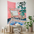 Miniatyrbillede 5 af 5: Wekity Botanisk Boho Hjem Gobelin Æstetisk Kunst Hjem Baggrund Stof Ornament Gave Mandala Gobelin Ornament (ZJ825-66, 51 X 59 Tommer)