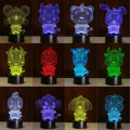 Miniatyrbild 2 av 6: 3D-lampa tecknade djur Illusion nattljuslampa för barn pojkar flickor sovrum Deco färgförändrande lampa USB+batteridriven födelsedag julklapp (hund) valp