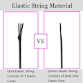 Miniatyrbilde 3 av 7: Elastisk snor for armbånd, 1 mm x 110 meter robust, elastisk snor for smykkefremstilling, halskjeder, perling - svart Black Black and White