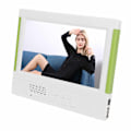 Miniatyrbild 2 av 11: 7 tums digital fotoram elektronisk fotoram med videospelare klockkalender fjärrkontrollfunktion 100‑240V EU-kontakt