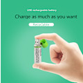 Miniatyrbillede 4 af 7: SAYTAY AA genopladelige batteri 1450 milli，USB AA genopladelige batteripakke ST-001