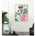 Miniatyrbild 5 av 7: Flamingoer i naturen Väggkonst Canvas Tryck Affisch, Enkelt Mode Vattenfärg Konst Ritning Dekor (Set om 3 Oinramade, 24''x31.5'')