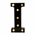 Miniatyrbillede 1 af 6: JUSTUP Led Bogstavlys Ny Design Lys Op Sorte Bogstaver til Begivenheder Bryllup Fest Fødselsdag Hjem Bar DIY Dekoration (Bogstav I)