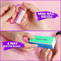 Miniatyrbillede 3 af 3: Manicure-sæt med neglefil - 3 stk. dobbeltsidet neglefil, rektangulær neglebuffer, 4-trins bufferblok,