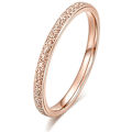 Miniatyrbillede 1 af 5: Ringe til kvinder Frosted rustfrit stål Kvinders statement ringe 2mm ----Rose Gold （ Størrelse  6 ）