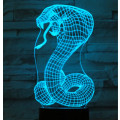 Miniatyrbild 2 av 5: WJ 3D ormlampa nattlampa illusion 7 färger växlande touch switch bord dekoration lampor present med akryl platt ABS bas USB kabel leksak
