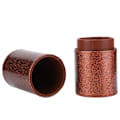 Miniatyrbillede 11 af 11: PU læder bærbar makeup børster cylinder holder kosmetisk arrangør sag opbevaringsbeholder (uden spænde) brun