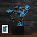 Miniatyrbillede 1 af 8: WJ 3D skøjteløb fjernbetjening 16 farve natlys illusion akryl LED bordlampe sengebordslampe børn soveværelse skrivebord dekoration fødselsdag gaver legetøj til børn