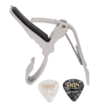 Miniatyrbillede 1 af 11: Guitar Capo Legering Hurtig Toneændring Bærbar Instrument Tilbehør til Spil Performance Sølv