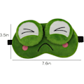 Miniatyrbild 7 av 7: Rolig Groda Sömnmask Mjuk Plysch Justerbar Blindfold Ögonmask Skydd med Återanvändbar för Män Kvinnor Barn