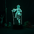 Miniatyrbillede 4 af 8: Genshin Impact 3D Illusion Natlampe - Spil Lys til Soveværelsesindretning LED Lys Atmosfære Sengebords Natlamper Børnegave Harakami Gyokyu