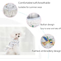 Miniatyrbild 3 av 5: Hundkläder Söta Hundkläder Valp Hund Prinsesskläder Flickor Hundskjortor Kjolar Vår Sommar Kattkläder Hundkläder (S Storlek)